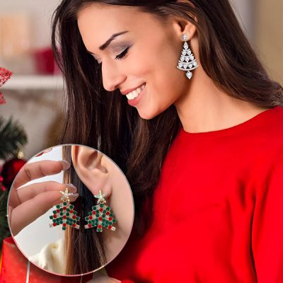Σκουλαρίκια χριστουγεννιάτικου δέντρου | SPARKICE