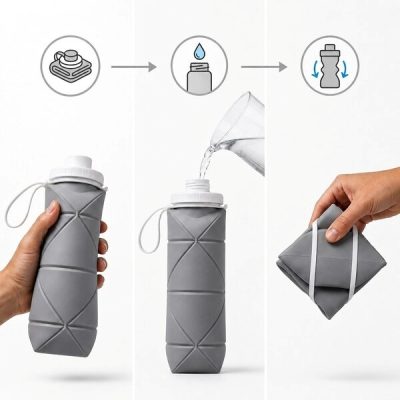 Αναδιπλούμενο μπουκάλι νερού (600 ml) | FOLDSIP